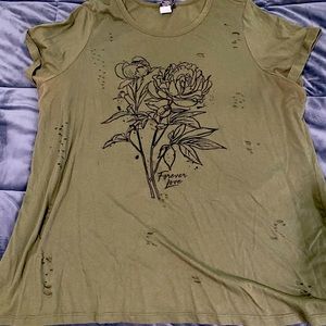 Forever Love tee with cutouts